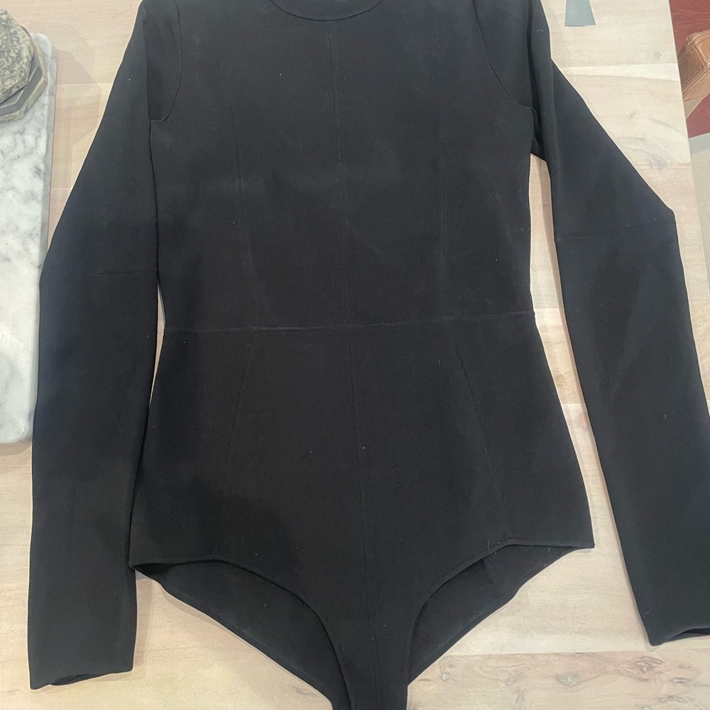 Helmut Lang Black Cutout Back Bodysuit - Picture 4 of 8